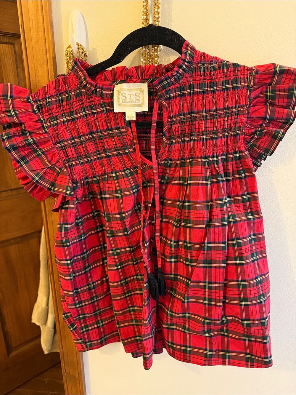 Sail To Sable Smocked Top NWOT